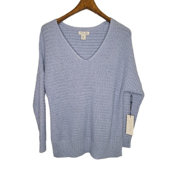 Rachel‎ Zoe NWT Size Large Blue Knit Long Sleeve Sweater - Picture 1 of 12